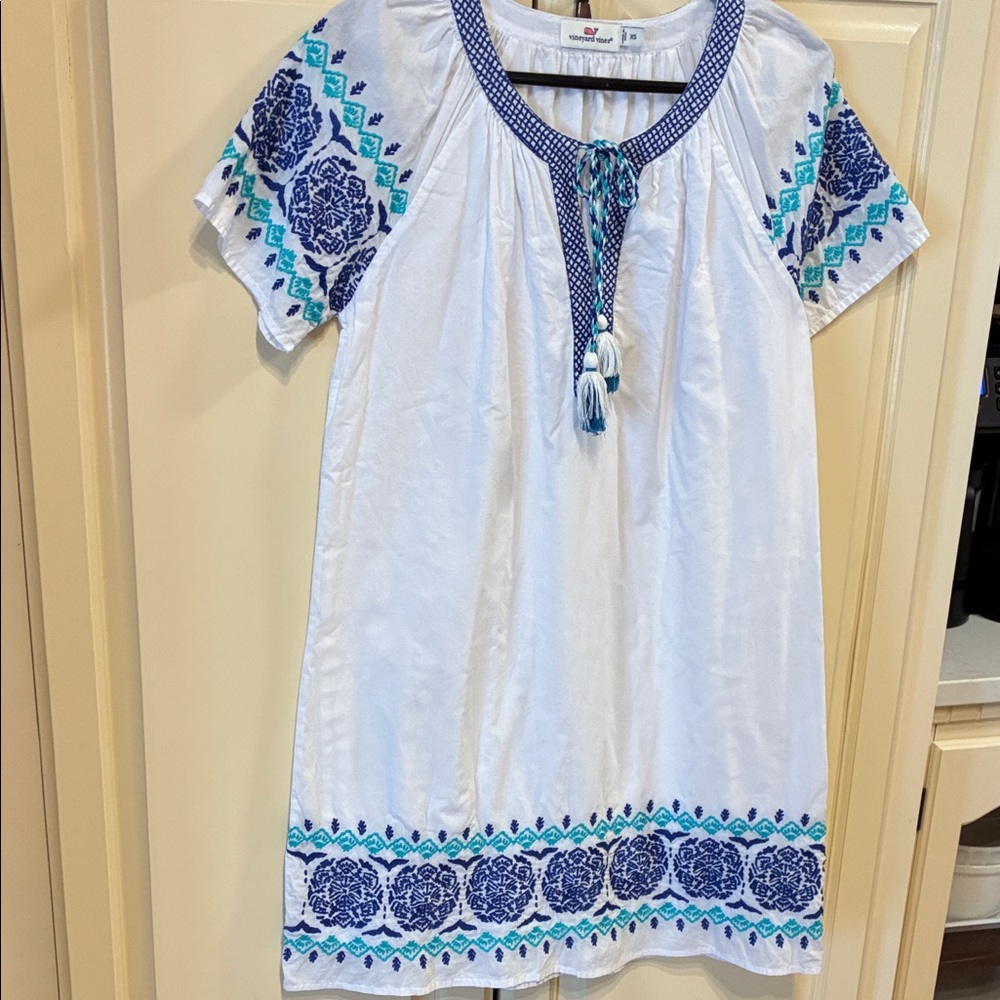 Vineyard Vines White Embroidery Dress